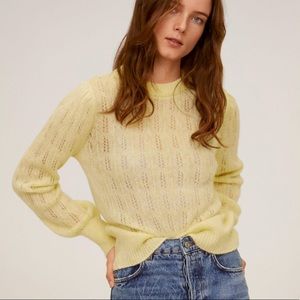 NWT Mango | MNG Open work detailed sweater XS
